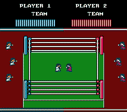 リングで乱闘に